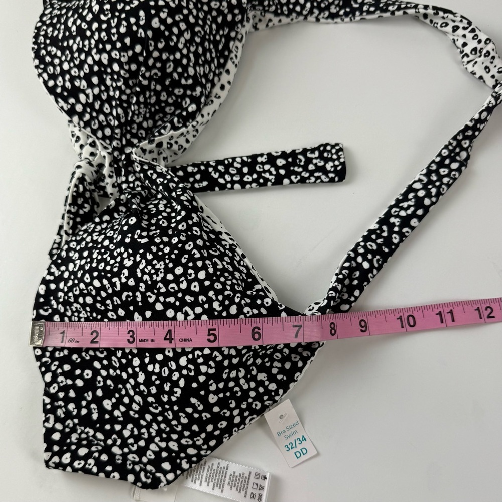 Coco Reef Bikini Top Womens 32 34 DD White Black Reversible Bra Sized Swim NWT - Picture 9 of 9